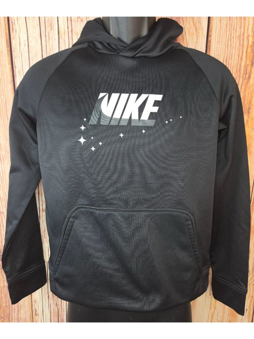 Nike Therma-Fit Kids Black Hoodie Large